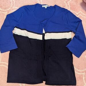cleo Petites Royal Blue Knit Top Cardigan Size Small